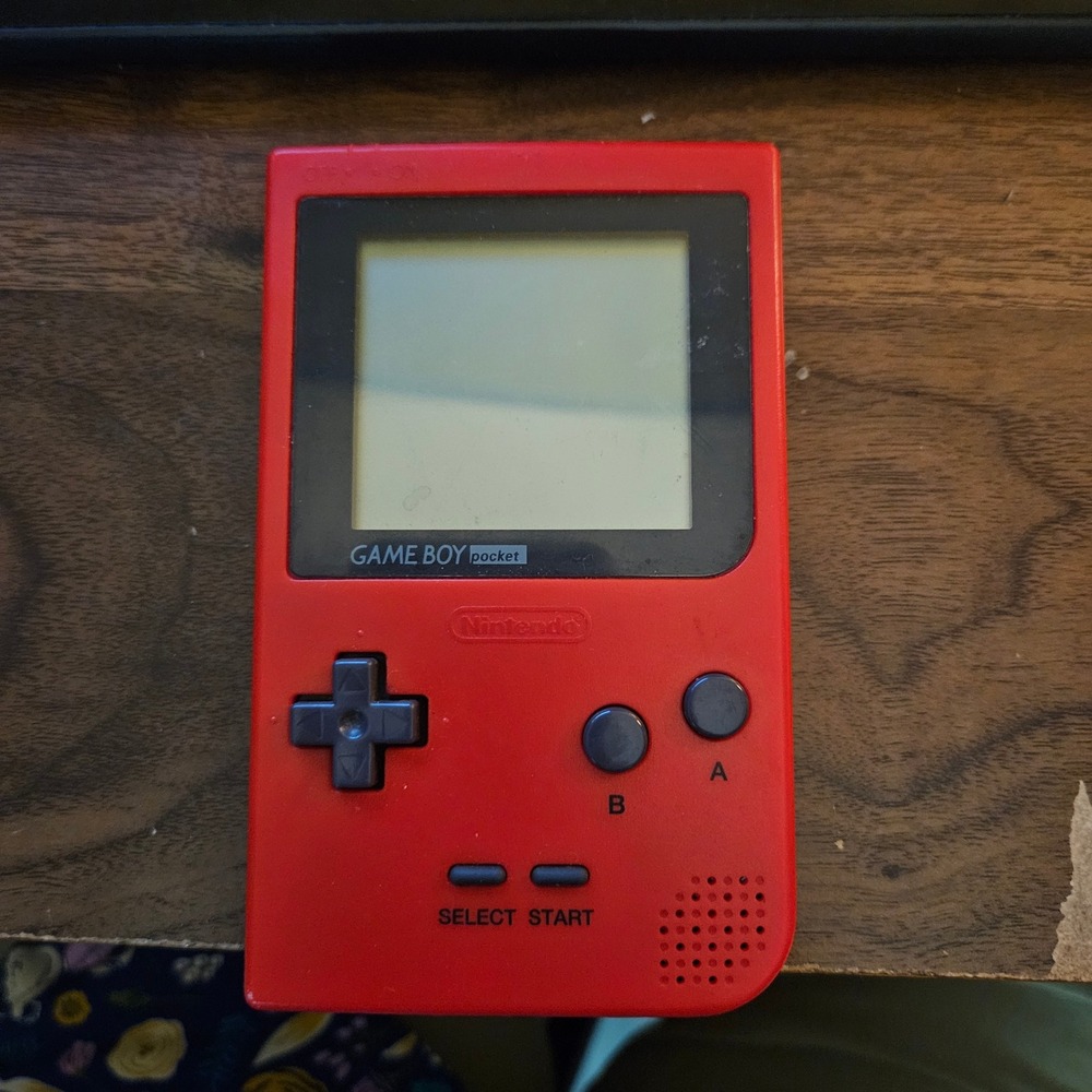 Nintendo Game Boy Pocket Console Red MGB-001 Retro Gaming System FOR PARTS